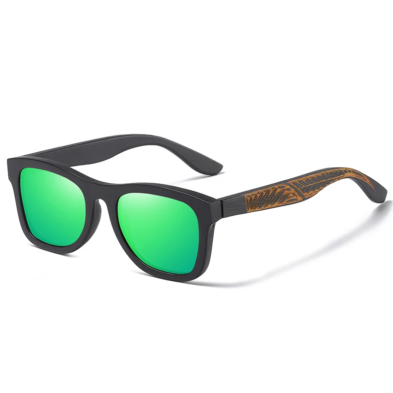 Lunettes de soleil rétro GM en bois pour hommes, monture en bois polarisée, lunettes de soleil pour femmes, protection UV400, lunette de soleil homme femme, boîte en carton S1610L – Image 11