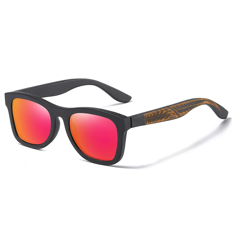 Lunettes de soleil rétro GM en bois pour hommes, monture en bois polarisée, lunettes de soleil pour femmes, protection UV400, lunette de soleil homme femme, boîte en carton S1610L – Image 10