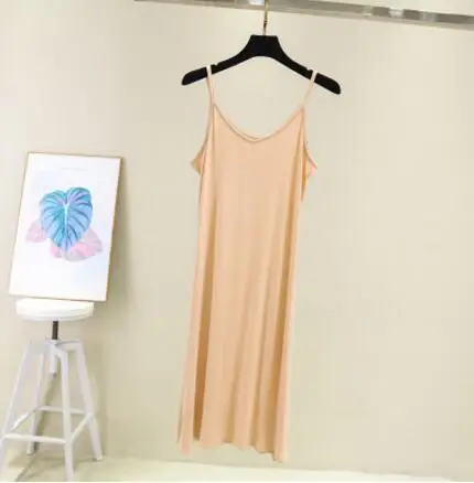 Robe débardeur femme printemps-été 2026, décontractée, en modal, sexy, élastique, pour la maison ou la plage, col rond, camisole sexy – Image 14