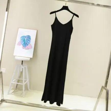Robe débardeur femme printemps-été 2026, décontractée, en modal, sexy, élastique, pour la maison ou la plage, col rond, camisole sexy – Image 15