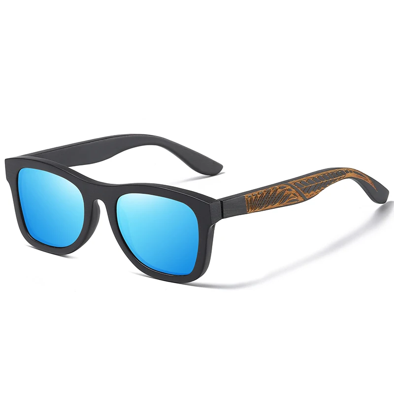 Lunettes de soleil rétro GM en bois pour hommes, monture en bois polarisée, lunettes de soleil pour femmes, protection UV400, lunette de soleil homme femme, boîte en carton S1610L – Image 3