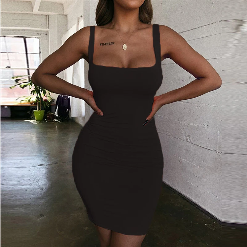 Sexy rose mode robe moulante coupe ajustée noël Club fête robes été bureau élégant décontracté Mini robes pour femmes vêtements – Image 7