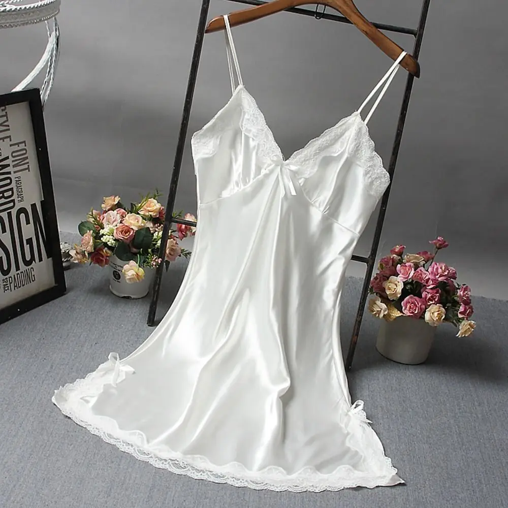 Sexy dentelle Patchwork Camisola Lingerie nuisette robe de mariée vêtements de nuit chemise de nuit vêtements femmes chemises de nuit vêtements de nuit sexy – Image 4