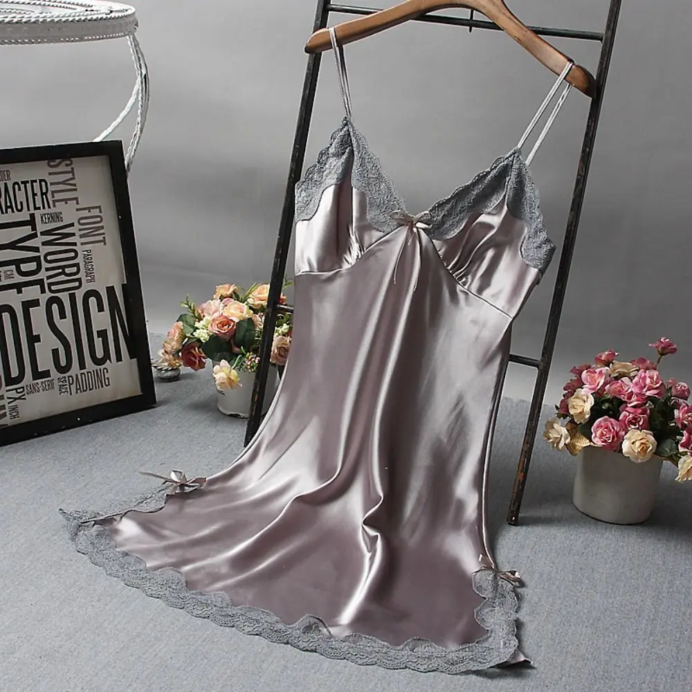 Sexy dentelle Patchwork Camisola Lingerie nuisette robe de mariée vêtements de nuit chemise de nuit vêtements femmes chemises de nuit vêtements de nuit sexy – Image 7