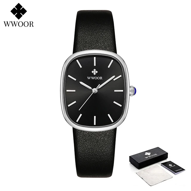 WWOOR 2024 femmes Montre mode cuir Quartz Bracelet Montre haut de gamme de luxe étanche dames Montre-Bracelet Montre Femme Feminino – Image 15