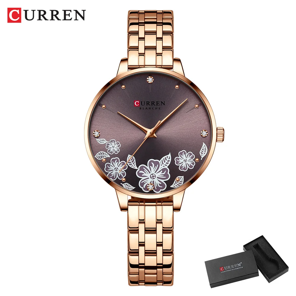 CURREN marque mode femmes montres en acier inoxydable Ultra mince Montre à Quartz Femme horloge romantique montres pour femmes Montre Femme – Image 12
