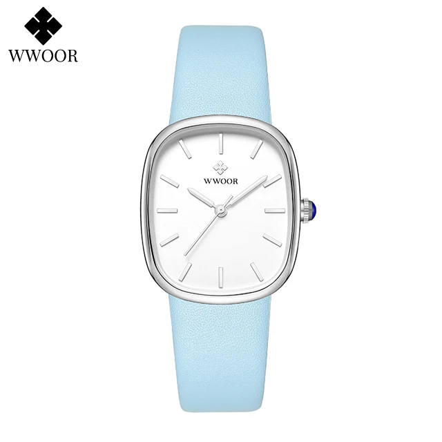 WWOOR 2024 femmes Montre mode cuir Quartz Bracelet Montre haut de gamme de luxe étanche dames Montre-Bracelet Montre Femme Feminino – Image 20
