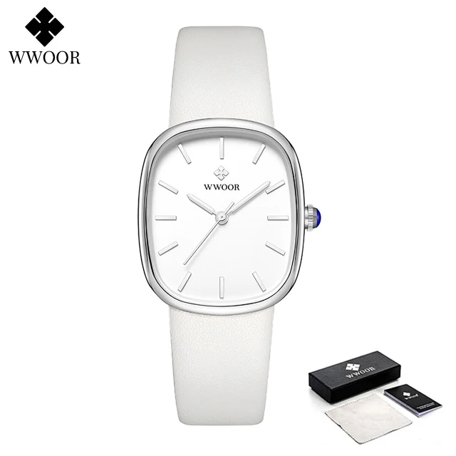 WWOOR 2024 femmes Montre mode cuir Quartz Bracelet Montre haut de gamme de luxe étanche dames Montre-Bracelet Montre Femme Feminino – Image 11