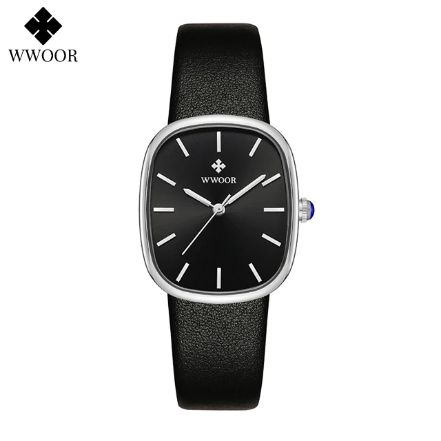 WWOOR 2024 femmes Montre mode cuir Quartz Bracelet Montre haut de gamme de luxe étanche dames Montre-Bracelet Montre Femme Feminino – Image 16