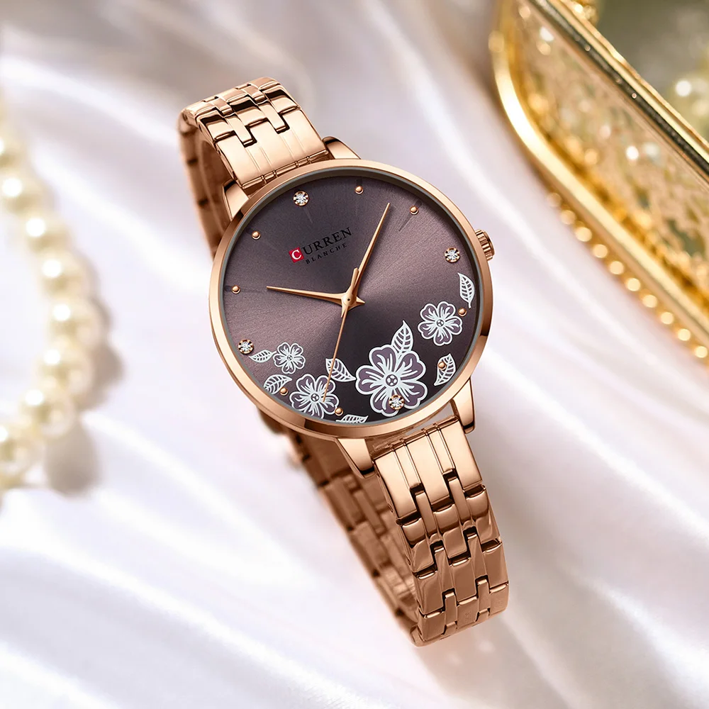 CURREN marque mode femmes montres en acier inoxydable Ultra mince Montre à Quartz Femme horloge romantique montres pour femmes Montre Femme – Image 2
