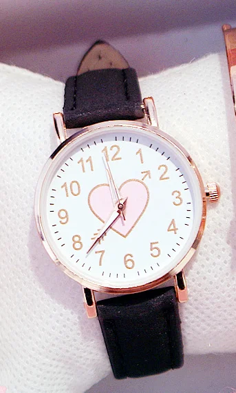 Nouveau mignon cadran en forme de coeur montre femme pour enfants femme étudiant montre de mode Simple petite amie orologio donna – Image 10