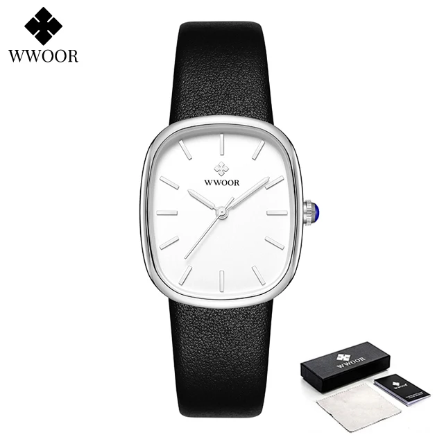 WWOOR 2024 femmes Montre mode cuir Quartz Bracelet Montre haut de gamme de luxe étanche dames Montre-Bracelet Montre Femme Feminino – Image 13