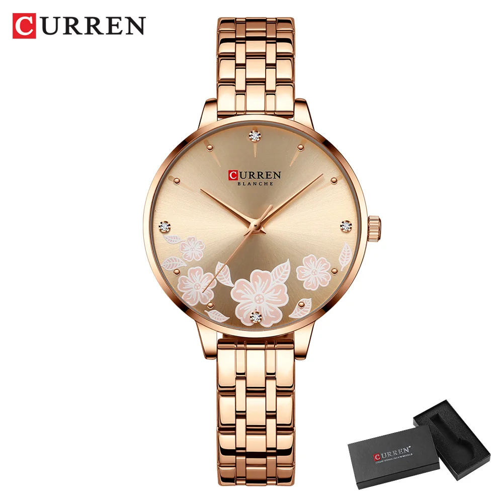 CURREN marque mode femmes montres en acier inoxydable Ultra mince Montre à Quartz Femme horloge romantique montres pour femmes Montre Femme – Image 16