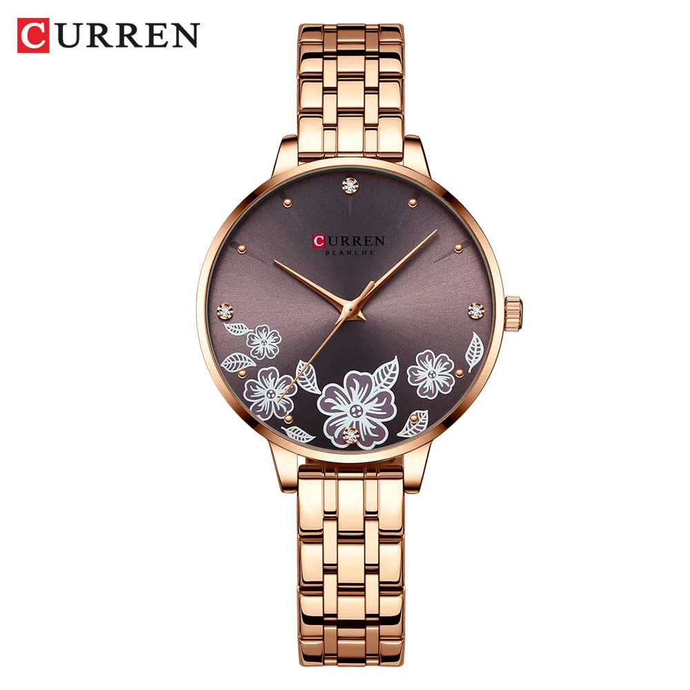 CURREN marque mode femmes montres en acier inoxydable Ultra mince Montre à Quartz Femme horloge romantique montres pour femmes Montre Femme – Image 13