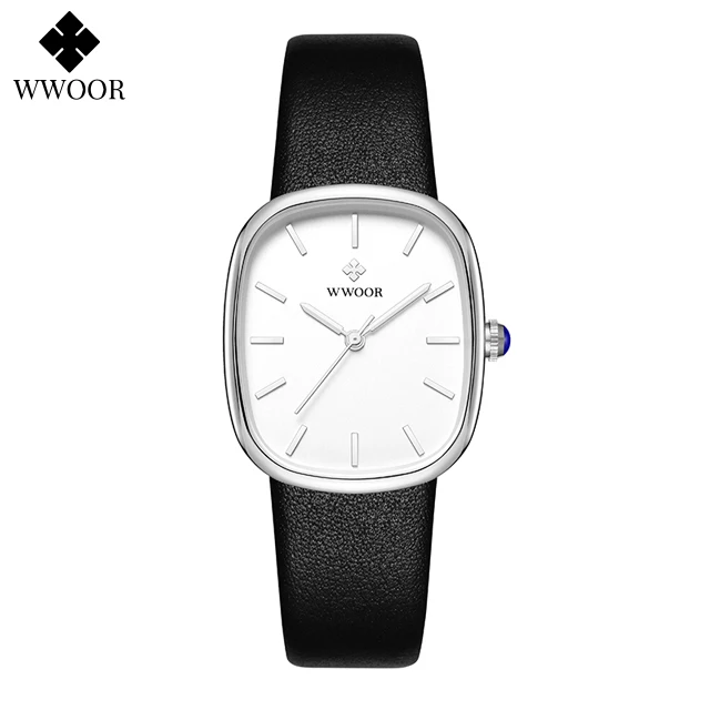 WWOOR 2024 femmes Montre mode cuir Quartz Bracelet Montre haut de gamme de luxe étanche dames Montre-Bracelet Montre Femme Feminino – Image 14