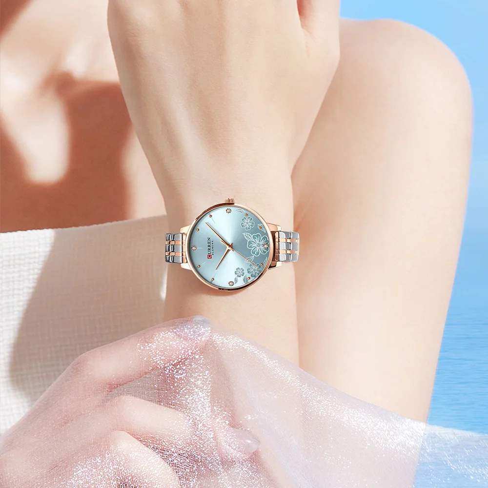 CURREN marque mode femmes montres en acier inoxydable Ultra mince Montre à Quartz Femme horloge romantique montres pour femmes Montre Femme – Image 6