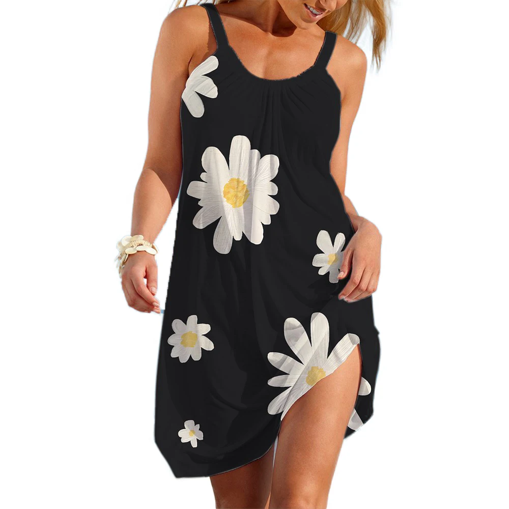 Robe à enfiler de Style ethnique pour femmes, jupe de plage bohème, vêtements d'été décontractés, vêtements quotidiens, robes amples, Cool, haut de vacances – Image 6
