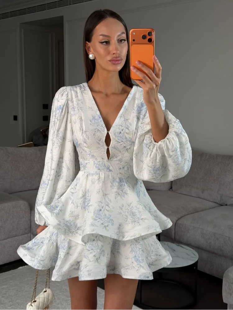 Robe longue plissée multicolore chic pour femme, élégante, à fines bretelles, volants superposés, fluide, style Vestidos, tenue de vacances d'été 2026 pour femme – Image 9