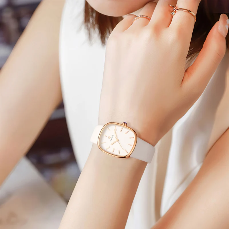 WWOOR 2024 femmes Montre mode cuir Quartz Bracelet Montre haut de gamme de luxe étanche dames Montre-Bracelet Montre Femme Feminino – Image 3