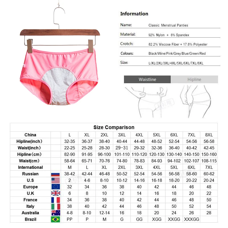 DULASI 3 pièces culottes menstruelles anti-fuite pantalons physiologiques femmes sous-vêtements période confortable slips imperméables livraison directe – Image 6
