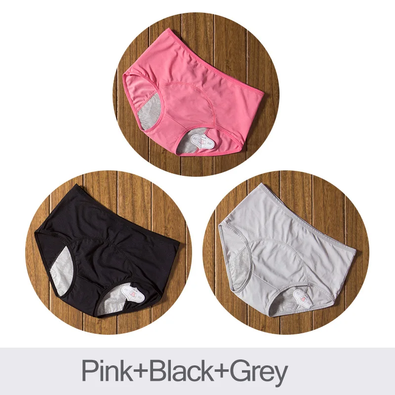 DULASI 3 pièces culottes menstruelles anti-fuite pantalons physiologiques femmes sous-vêtements période confortable slips imperméables livraison directe – Image 10