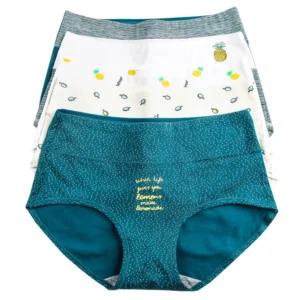 5 pièces culottes pour femmes dame sous-vêtements en coton imprimer filles mignonnes respirant sans couture taille haute slips femme Sexy Lingerie intimes
