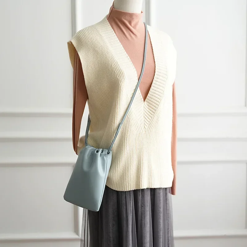 Sacs à main en cuir polyuréthane pour femmes, sacs initiés, sacs à bandoulière de luxe de grande capacité, rabat solide pour femmes, sac à main pour téléphone portable – Image 4